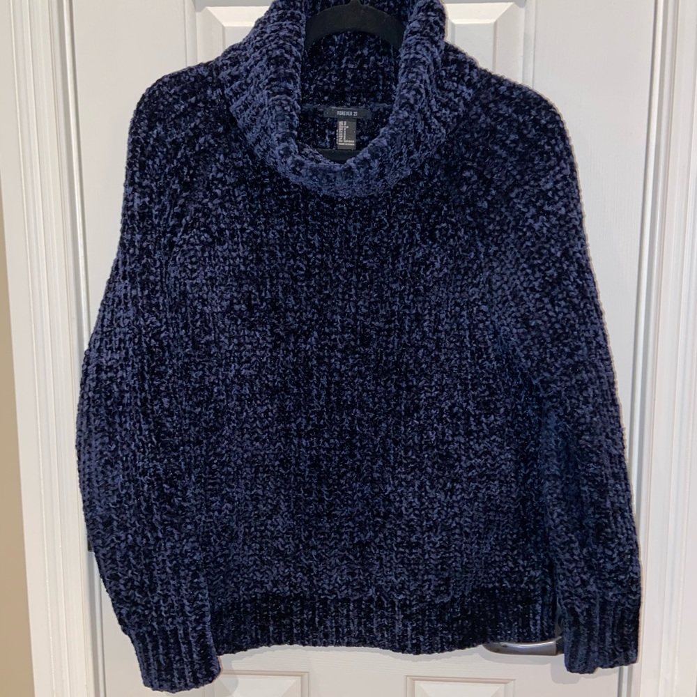 Dark Blue Chenille Sweater
